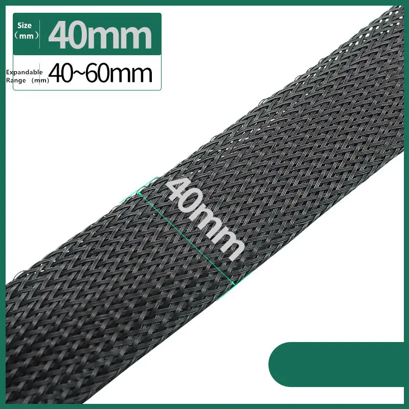 Dropship 1/5/10/50/M Black Insulated Braid Sleeving 4/6/8/10/12/14/20/25mm Tight PET Wire Cable Gland Protection Cable Sleeve - Image 7