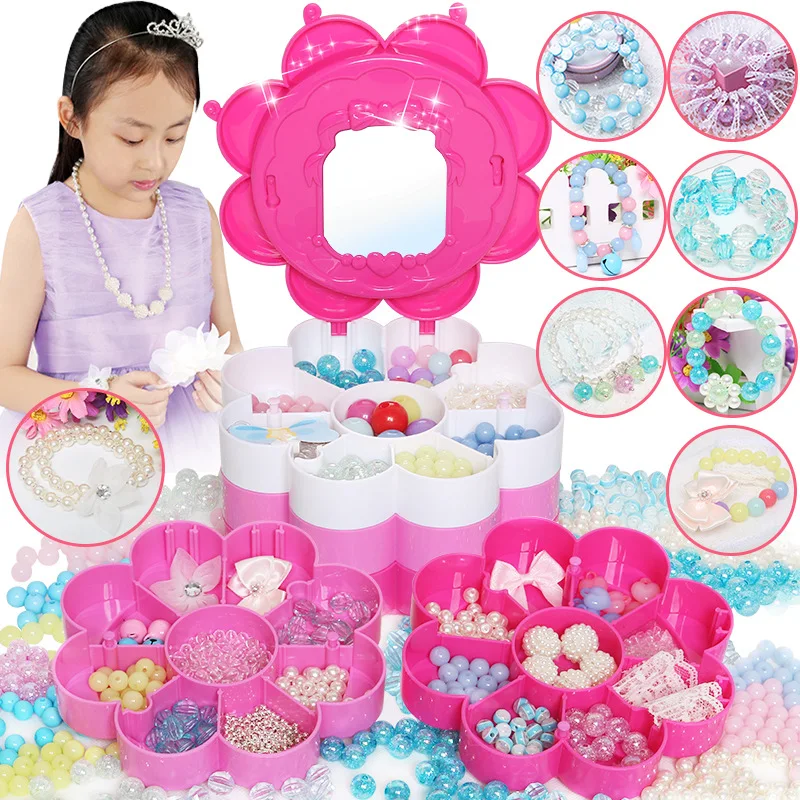 

Children Bead Toy Educational Handmade DIY for Making Material Box GIRL'S Bracelets Necklace Girls Baby Wear Beads