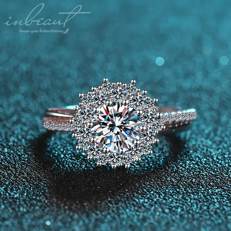 Кольцо для помолвки inbeaut Love серебро 925 пробы превосходное кольцо с бриллиантом 1