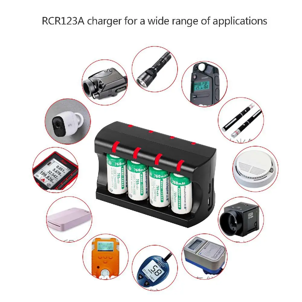 8 портов RCR123A зарядное устройство для аккумулятора 16340 1635016360 3,7 в Arlo зарядное устройство адаптер для зарядки аккумулятора