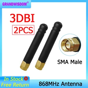 GRANDWISDOM 2 шт. 868 МГц антенна 3dbi sma male 915 МГц lora антенна pbx iot модуль lorawan сигнальный приемник антенна