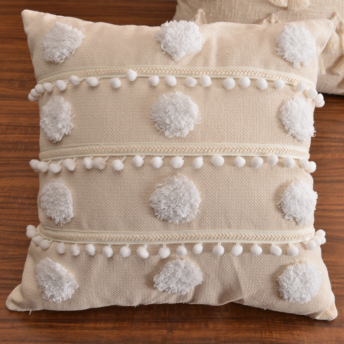 Boho Fringe Accent Pillow Cover Lumbar Pillow Cover Bohemian 30X50cm Beige Sofa Decoration Cushion Cover Home Cotton Morocco Boho Fringe Accent Pillow Cover Lumbar Pillow Cover Bohemian 30X50cm Beige Sofa Decoration Cushion Cover Home Cotton Morocco