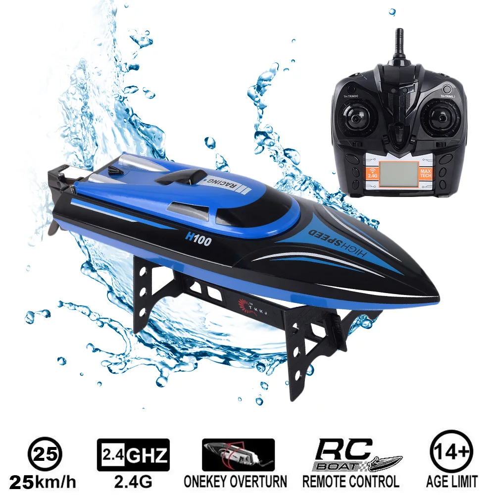 

8Pcs/set Skytech H100 Rc Boat 2.4ghz 30km/h 4CH High Speed Mini Racing Speedboat Remote Control Toy For Children Rc Model Ship