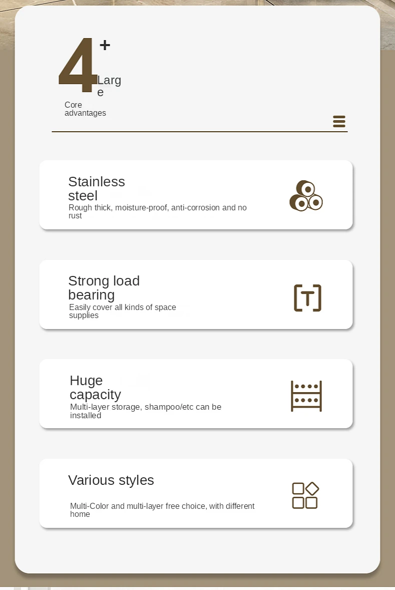 Description Picture 3 of itemBathroom Shelf Floor-Type Triangle Face Basin Shelf Bathroom Bathroom Toilet Accessories Complete Collection Storage Fantastic