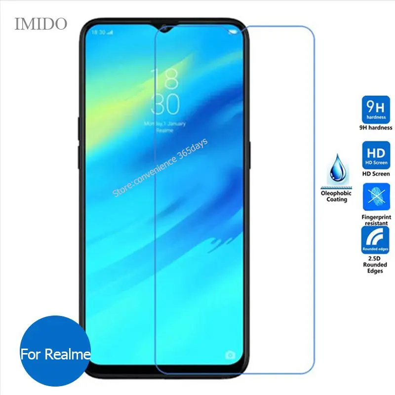 2 шт закаленное стекло для Realme X2 Pro XT 5S 5 3 3i C2 C1 Защитное стекло для экрана Real Me C 2 1