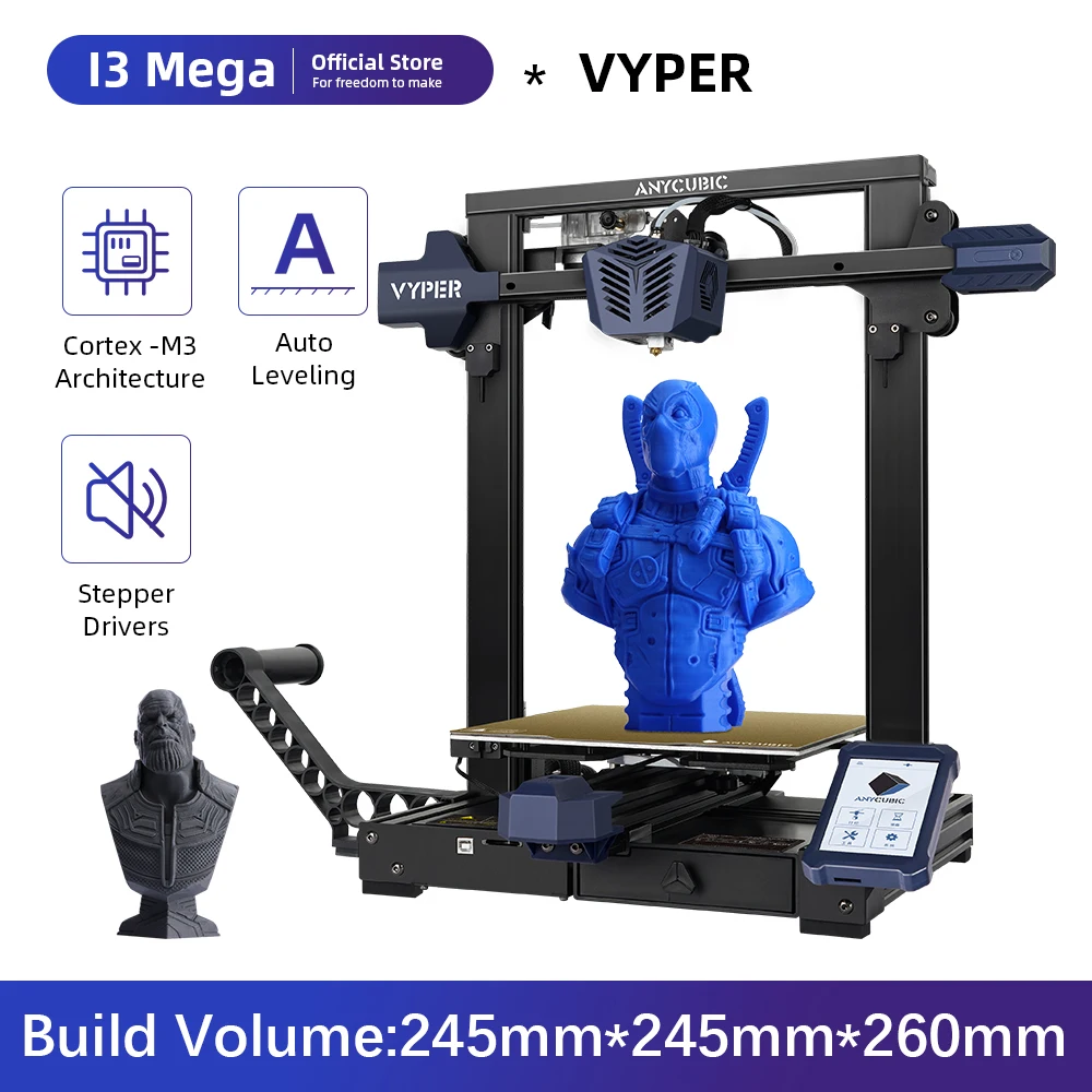 ANYCUBIC 2021 новейший 3D принтер VYPER с автоматическим выравниванием более точной и