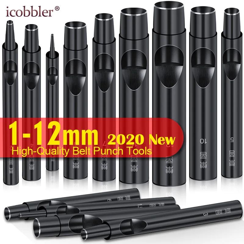 Профессиональный дырокол для кожи Круглый режущий стежок бумажника ремня сделай