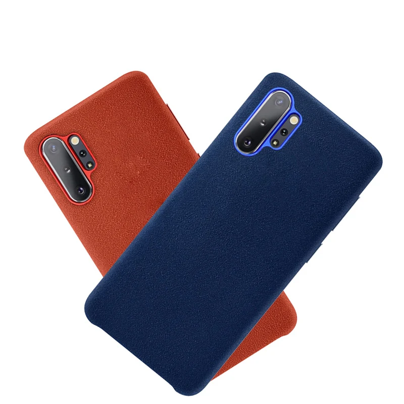 Cheap For Samsung Galaxy Note 10 Plus Case Genuine Suede Leather Protector Case For Samsung Note 10 9 S9 S10 Plus S10e Case