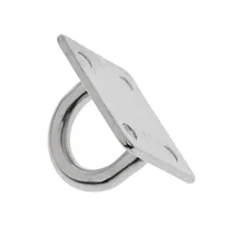 4 шт сверхмощная 304 нержавеющая сталь квадратная Накладка для глаз пластина Тени кольцо Петля Крюк настенный для паруса парусника-8 мм