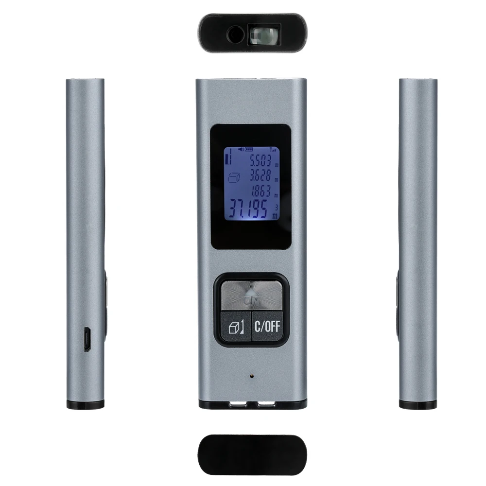 Портативный мини USB Перезаряжаемый Цифровой Металлический лазерный дальномер 40 м высокая точность портативный дальномер