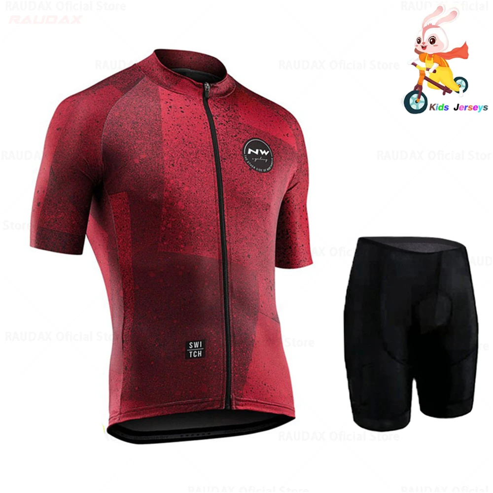 Детский комплект для велоспорта Pro Team Northwave Cycle Jersey Mtb с коротким рукавом, Майки для велоспорта, одежда для девочек и мальчиков, велосипедная одежда