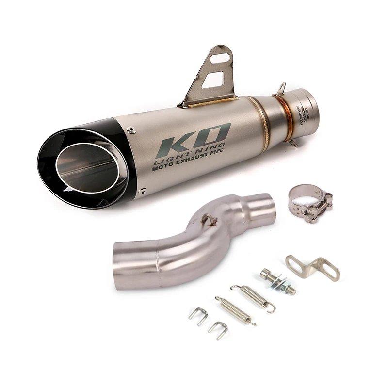 Slip On Motorcycle Exhaust Mid Link Pipe And 51mm Vent Tube Stainless Steel Exhaust System For Honda CTX 700 - Image 2