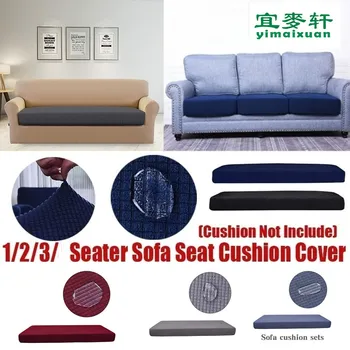 

Waterproof Sofa Cushion Cover Polyester Spandex Couch Seat Cover Solid Color Loveseat Chair Cushion Slipcover For Living Room