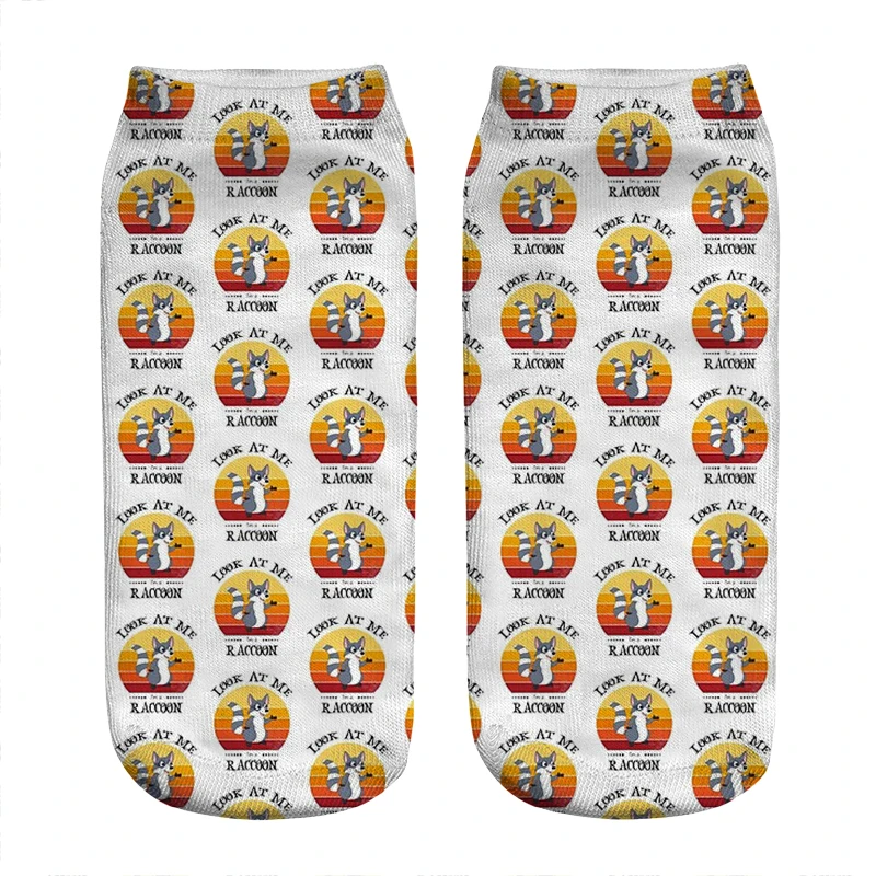 

Women's socks kawaii Funny I'm a Raccoon Printed Socks Woman harajuku Happy Funny Novelty cute girl gift Socks for women