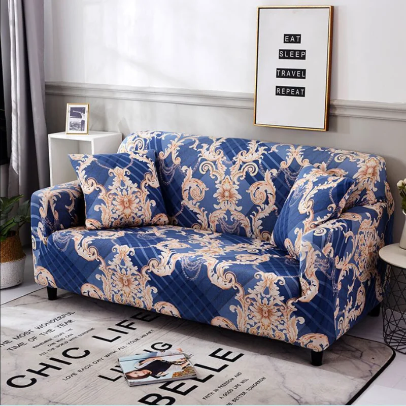 1/2/3/4 Seater Flower Flora Print Elastic Sofa Cover Universal Stretch Covers Living Room All-inclusive Towel F8568 | Дом и сад