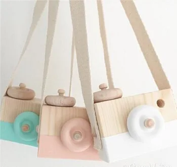 

1pc Wooden Baby Toys Fashion Camera Pendant Montessori Toys For Children Wooden DIY Presents Nursing Gift Baby Block