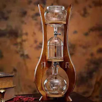 

Korean-style Ice Drip Coffee Steaming Pot Ice Brew Coffee Utensils Log Drip Shelf Ice Brew Double Valve 6 People