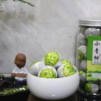 

Aged Fujian Xiaoqinggan Authentic Small Green Mandarin Orange Ripe Pu'er Tea Transparent Bottle for Warm Stomach and Poria Cocos