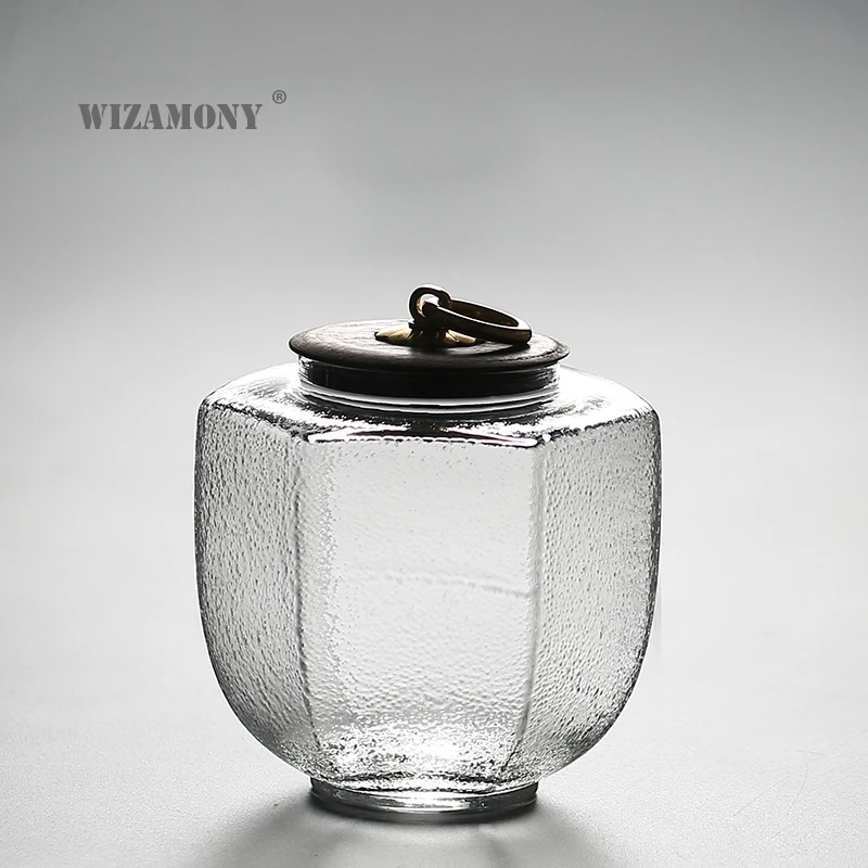 WIZAMONY Китайский кунг-фу молоток стеклянная банка для чая контейнер японский