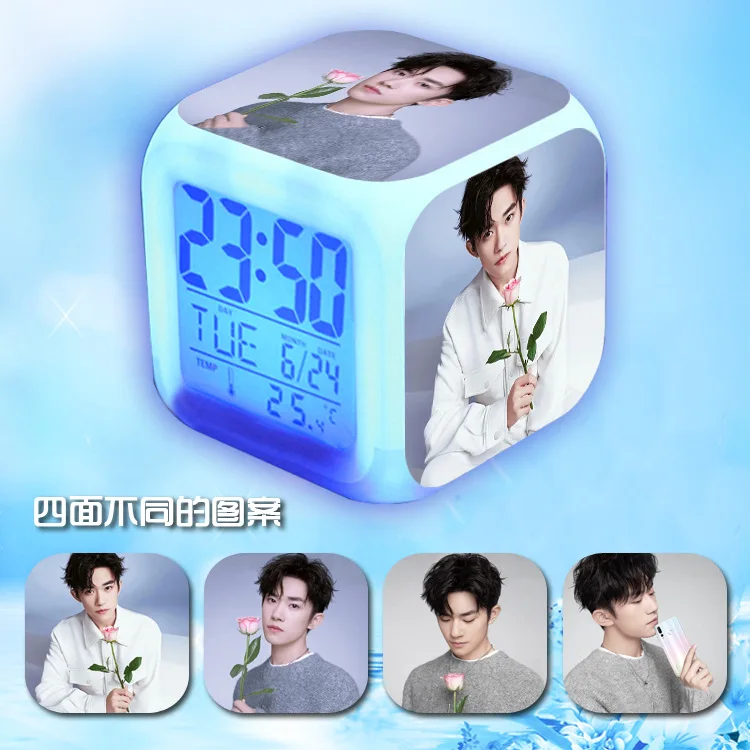 Джексон День рождения Стиль Знаменитостей сопутствующие товары TFBoys Wangjun Kai Wang источник прикроватный красочный маленький будильник Custo