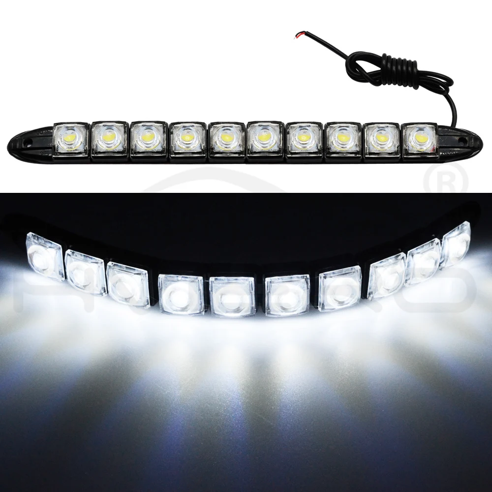 Hviero Car Styling COB DRL Fog Light Flexible Silicone white Daytime Running Lights Auto Led HeadLamp IP67 Waterproof 10w Bright Led car styling