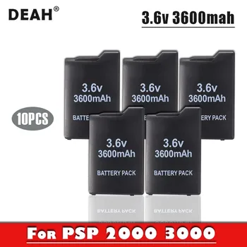 

10PCS Gamepad Battery 3.6V 3600mAh for Sony PSP 2000 PSP 3000 PSP2000 PSP3000 PlayStation Portable Rechargeable Replacement Cell