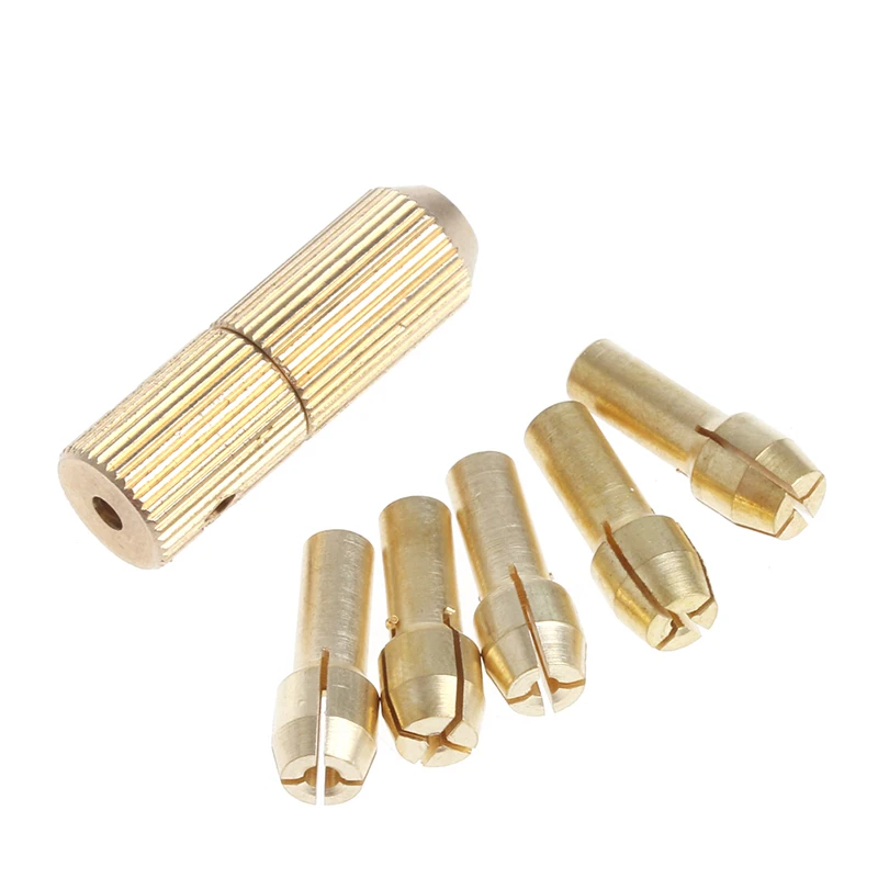 

Drop Shipping 5Pcs 0.5-3.0mm Micro Twist Hand Drill Kit Chuck Electric Drill Bit Collet 2mm
