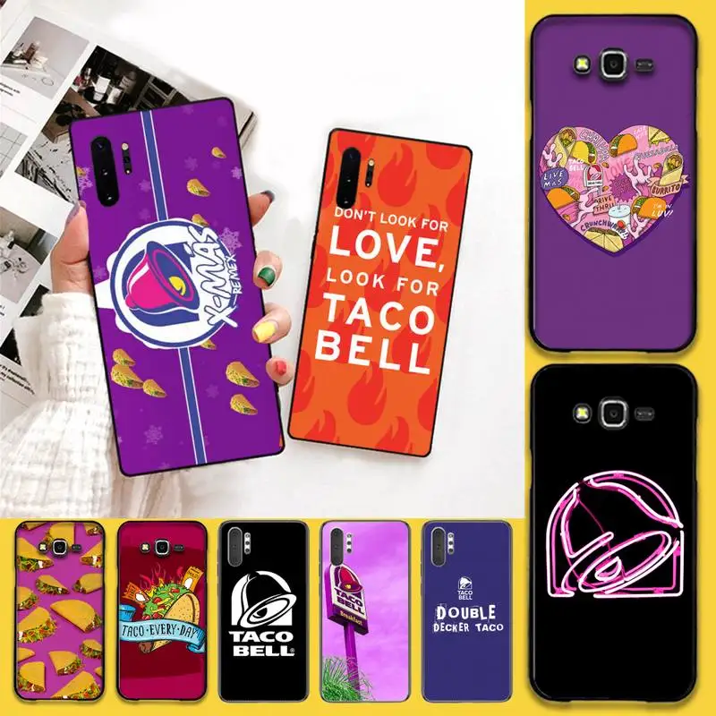 Мягкий чехол для телефона HPCHCJHM taco bell Black Samsung Note 7 8 9 10 pro Galaxy J7 J8 J6 Plus 2018 Prime |