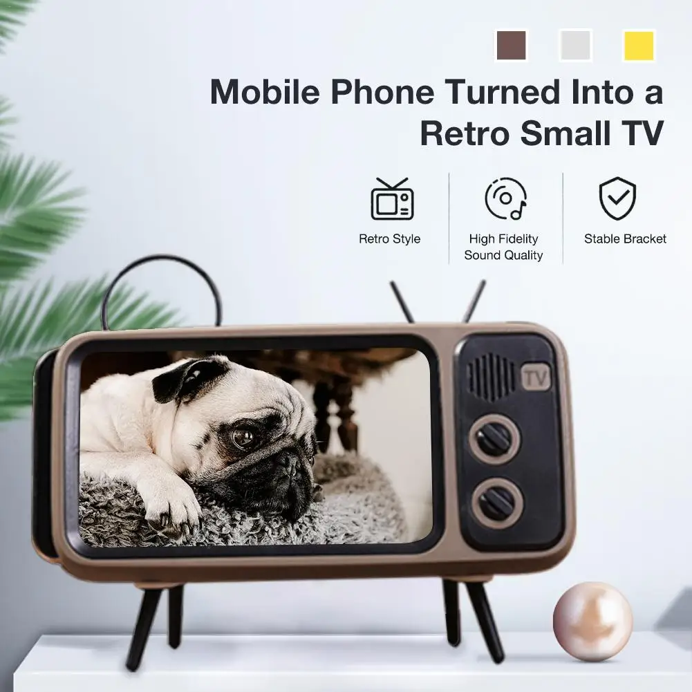 

New Retro TV Mobile Phone Holder General Table Mobile Phone Stand For Home Without Bluetooth Speaker