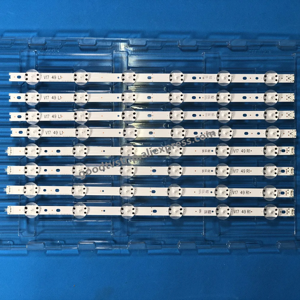 50 комплектов = 200 шт. светодиодный полосы для LG 49UV340C 49UJ6565 49UJ670V V17 49 R1 L1 ART3 2862 2863 6916L-2862A 6916L-2863A