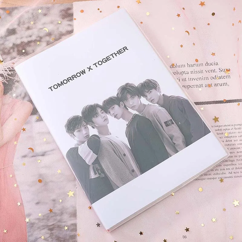 

1 Piece New Arrival K-pop TXT Tomorrow X Together A5 Notebook With Soft Rubber Cover For Students Stationery Supply