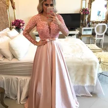 Длинное размера плюс мусульманское вечернее платье для выпускного вечера Дубай женское вечернее платье