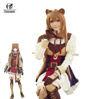 

ROLECOS Anime The Rising of the Shield Hero Raphtalia Cosplay Costume Tate no Yuusha no Nariagari Cosplay Women Dress Full Set