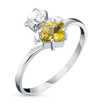 

Silver ring with хризолитом 1135-9