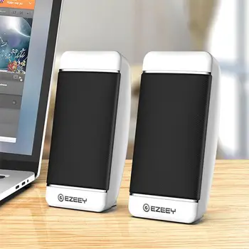 

USB Wired Computer Speakers 2 Pieces PC Elevation Angle Horns for Laptop Desktop Phone Audio Speaker Multimedia Loudspeaker