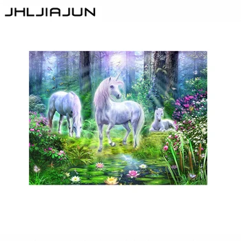 

Colorful unicorn paint, hand-made numbers on canvas, hand-made diy canvas, digital acrylic for home decoration