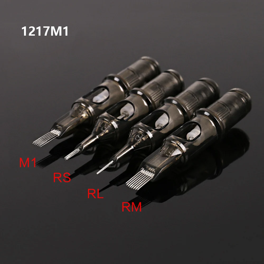 1217M1 Hotest 20pcs Disposable Tattoo Cartridge Needles Tattoo Makeup RL/RS/M1/CM For Tattoo Machine Original Filter Tattoo Needles - Габаритные размеры: 1217M1