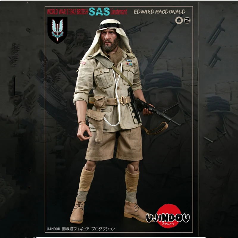 

In Stock UJINDOU U9002 1/6 Scale British Airborne Corps Lieutenant Edward McDonald Full Set Model for Fans Gifts