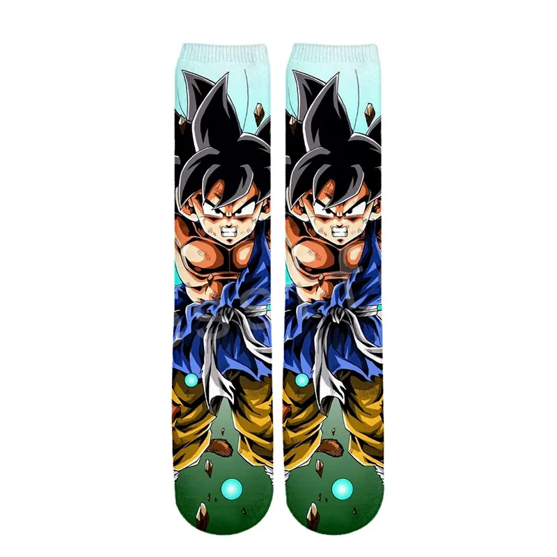 Tessffel Горячая Аниме Dragon Ball Z Goku Saiyan Harajuku, унисекс, Повседневные детские носки, модель 3D полный с рисунком кролика для мальчиков и девочек/мужские/женские разноцветные безбортные носки S-3