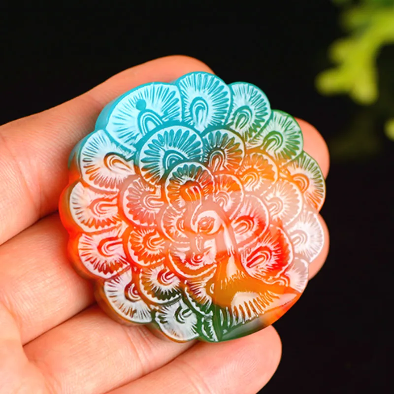 1pc Natural Color Hetian Jade Stone Peacock Pendant Chinese Jadeite Jewelry Charm Reiki Amulet Hand Carved Gifts for Women Men | Украшения