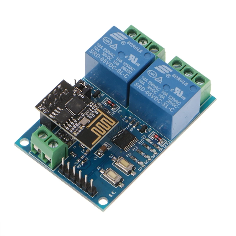 WI-FI триггерный релейный модуль ESP8266 IOT приложение контроллер 2-х канальный для умного дома 5V