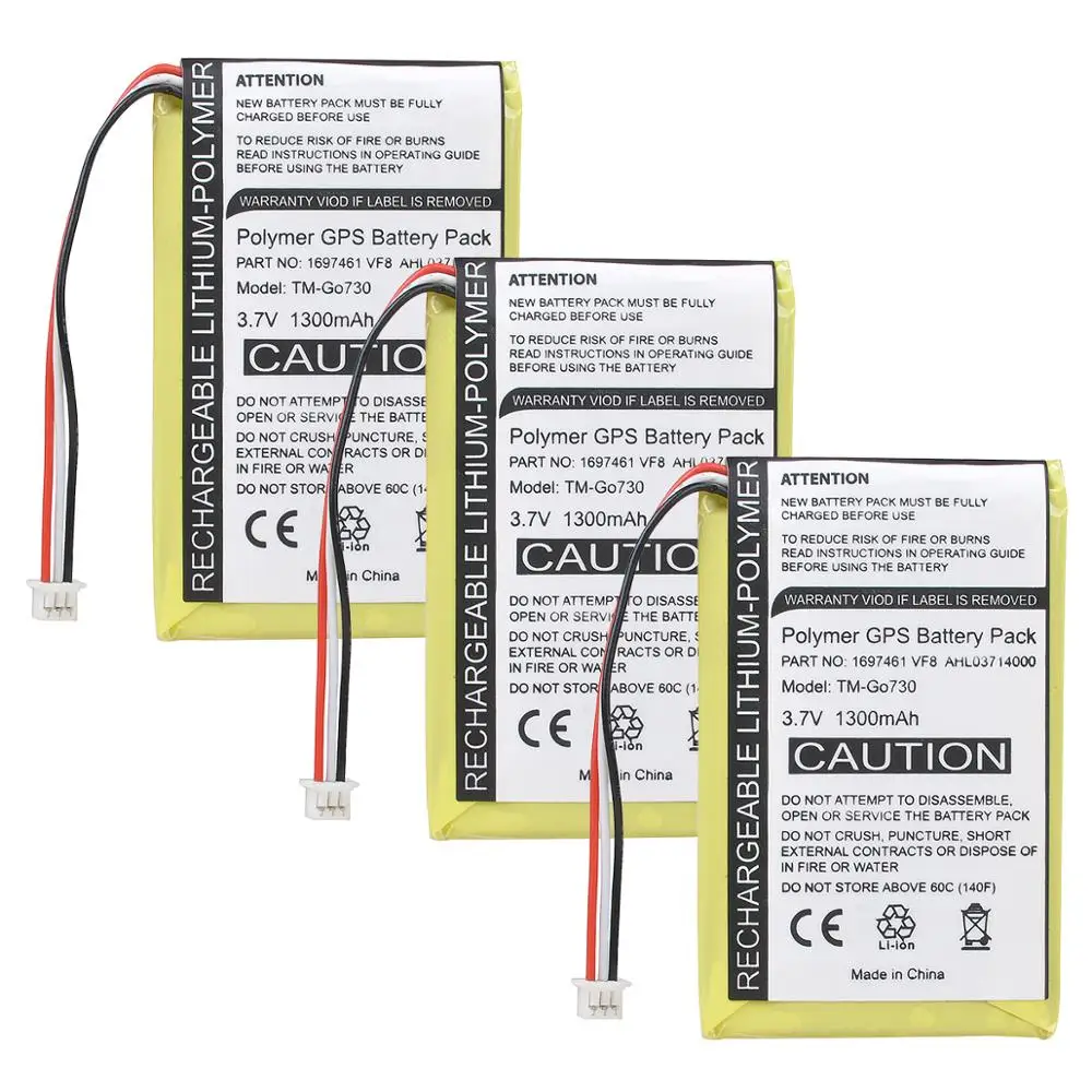 3x GPS Батарея для TomTom Go 530 Live 630 630T 720 730T go 930 930T SatNav 1300mAh батарея 1697461 AHL03714000 VF8