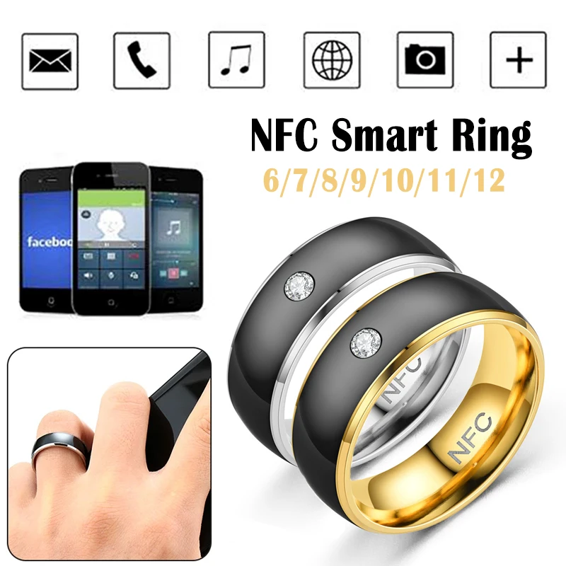 Cool Nfc Smart Ring Multifunctional Waterproof Intelligent Magic Smart Wear  Finger Digital Ring Compatible With Android Windows Iphone Nfc Devices