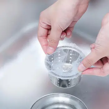 

30/100pcs Practical Sink Drain Filter Screens Gauze Trash Strainer Bags Garbage Mesh Anti-clog Bag Kitchen Accessories