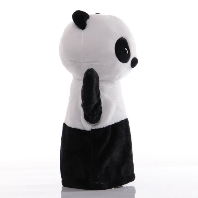 1pcs 25cm Hand Puppet Panda Animal Plush Toys Baby Educational Hand Puppets Story Pretend Playing Dolls for Kids Children Gifts 4