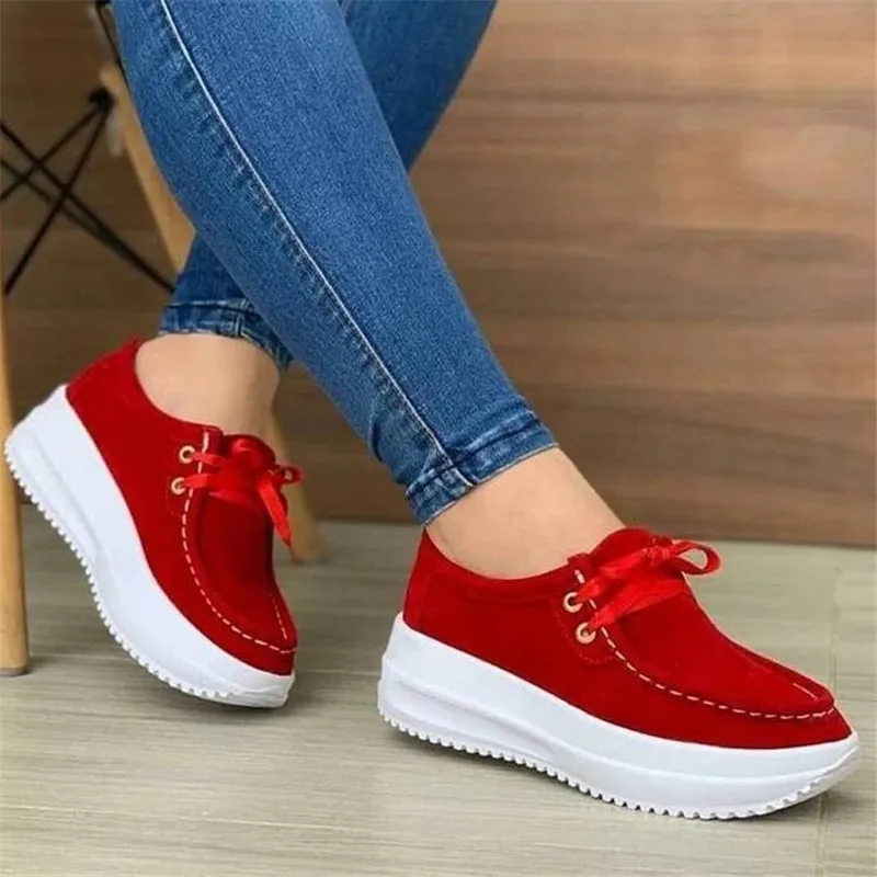 FOOT SOFA】New ladies sneakers, fashion suede, lightweight