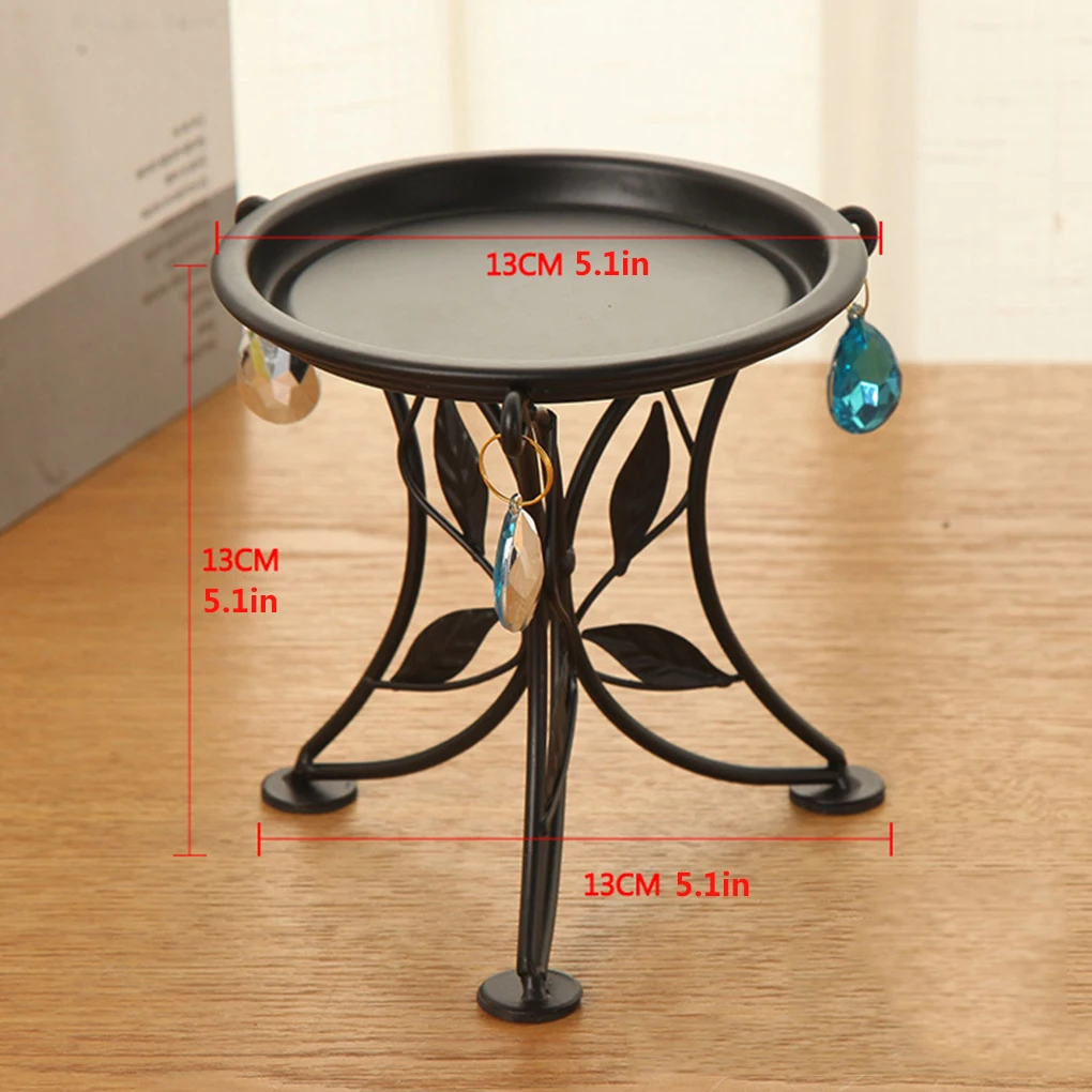 1PC Black Iron Plant Pot Stand Flower Display Shelf Holder Bedroom Balcony Patio Garden Outdoor Plant Basket Support 13*13*13cm