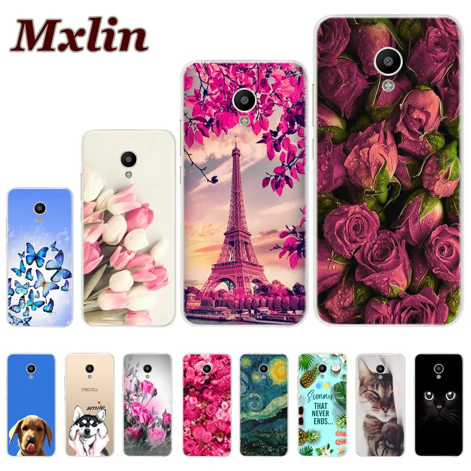 For Meizu M5C Case Cover A5 Silicone TPU Bumper Cute Animal Painted Back Soft Silicon | Мобильные телефоны и аксессуары