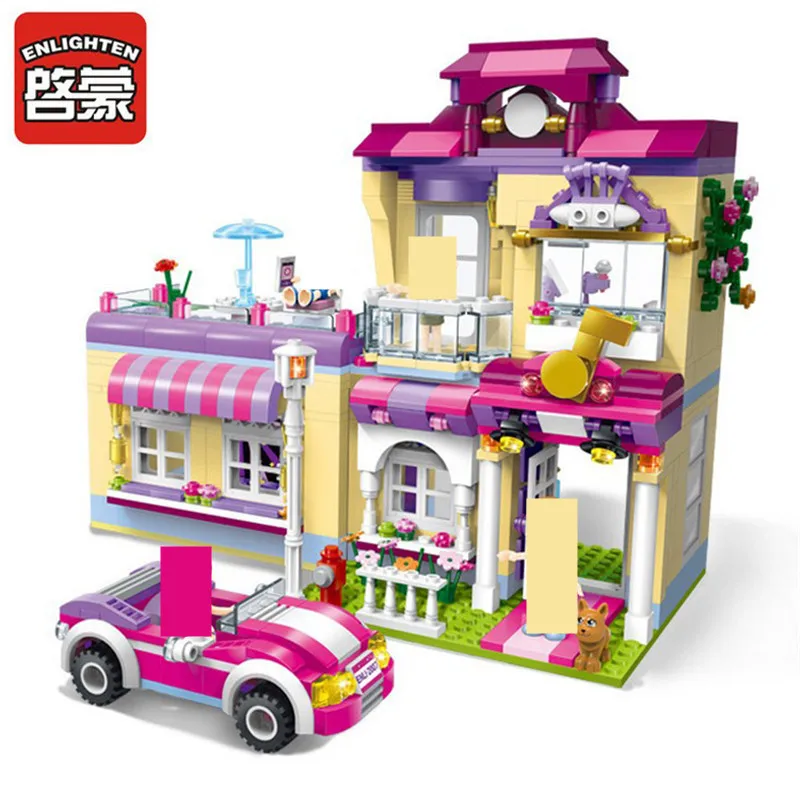 

ENLIGHTEN 729Pcs Friends Girls Series Star Training Center Girls Building Blocks City Assemble Bricks toys Figures Toys Gift