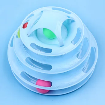 

Four Layer Cat Turntable Cat Interactive Deconstructable Toy Spherical Educational Toy Orbit Tower Cat Teaser Toy Toy